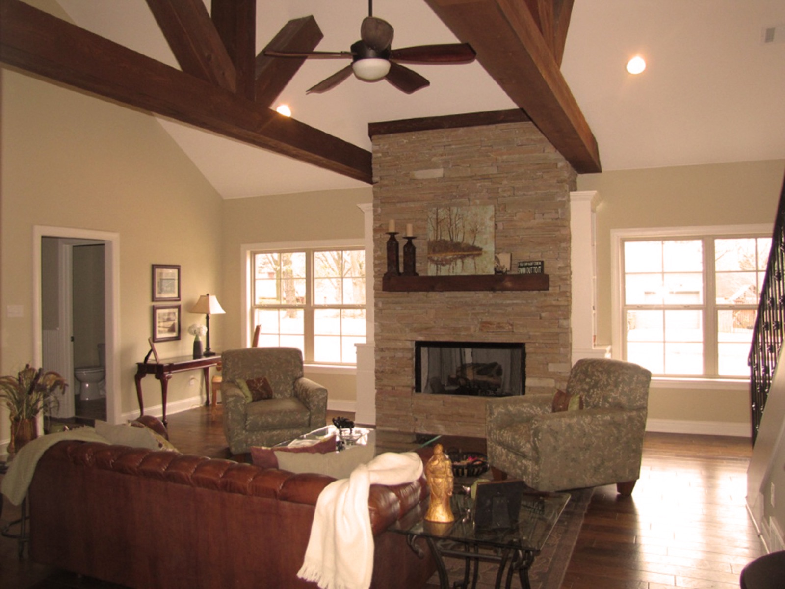 Custom home great room built by Renaissance Homes